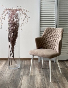 Стул HERMAN 360 град. ЛАТТЕ #25, велюр / белый каркас М-City в Полевском - polevskoy.ok-mebel.com | фото 2
