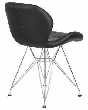 Стул обеденный DOBRIN BUTTERFLY CHROME, ножки хром, цвет чёрный в Полевском - polevskoy.ok-mebel.com | фото 4
