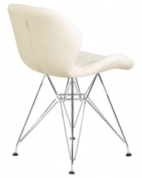 Стул обеденный DOBRIN BUTTERFLY CHROME, ножки хром, цвет кремовый в Полевском - polevskoy.ok-mebel.com | фото 4