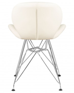Стул обеденный DOBRIN BUTTERFLY CHROME, ножки хром, цвет кремовый в Полевском - polevskoy.ok-mebel.com | фото 5