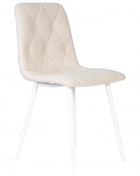 Стул обеденный DOBRIN CHILLY ROMBO, Бежевый Simple 44, основание белое в Полевском - polevskoy.ok-mebel.com | фото 2