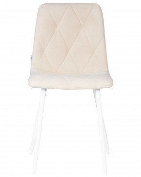 Стул обеденный DOBRIN CHILLY ROMBO, Бежевый Simple 44, основание белое в Полевском - polevskoy.ok-mebel.com | фото 6