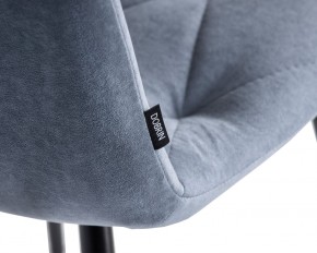 Стул обеденный DOBRIN CHILLY ROMBO, Серо-голубой Simple 26, основание черное в Полевском - polevskoy.ok-mebel.com | фото 7