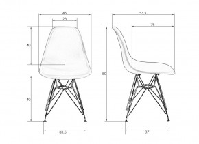 Стул обеденный DOBRIN DSR CASPER, ножки хром, цвет прозрачный в Полевском - polevskoy.ok-mebel.com | фото 11