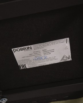 Стул обеденный DOBRIN ROBY, ЭМАЛЬ ЧЕРНЫЙ МУАР велюр Catania Forest в Полевском - polevskoy.ok-mebel.com | фото 12