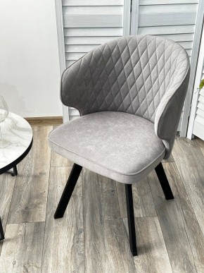 Стул SKAT 360 град. поворот. B22 Серый, велюр / черный каркас, М-City в Полевском - polevskoy.ok-mebel.com | фото 3