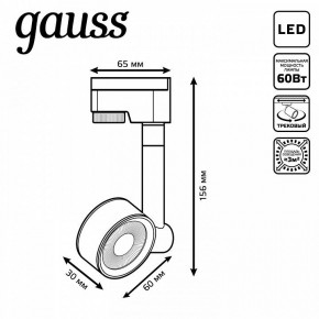 Светильник на штанге Gauss Track Light TR056 в Полевском - polevskoy.ok-mebel.com | фото 6