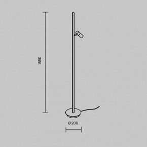 Торшер Maytoni Thin MOD395FL-L28BS3K в Полевском - polevskoy.ok-mebel.com | фото 4