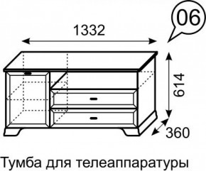 Тумба для телеаппаратуры Венеция 6 бодега в Полевском - polevskoy.ok-mebel.com | фото 2