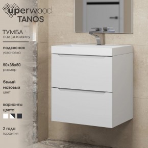 Тумба под раковину Uperwood Tanos 50 см, подвесная, белая матовая в Полевском - polevskoy.ok-mebel.com | фото 6
