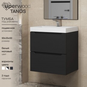 Тумба под раковину Uperwood Tanos 50 см, подвесная, черная матовая в Полевском - polevskoy.ok-mebel.com | фото 4