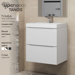 Тумба под раковину Uperwood Tanos 80 см, подвесная, белая матовая в Полевском - polevskoy.ok-mebel.com | фото 5