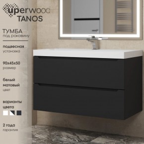 Тумба под раковину Uperwood Tanos 90 см, подвесная, черная матовая в Полевском - polevskoy.ok-mebel.com | фото 3