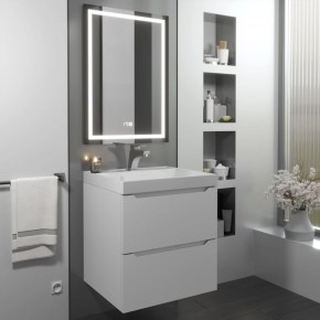 Тумба с раковиной Uperwood Tanos 50 см, подвесная, белая матовая в Полевском - polevskoy.ok-mebel.com | фото