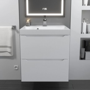 Тумба с раковиной Uperwood Tanos 50 см, подвесная, белая матовая в Полевском - polevskoy.ok-mebel.com | фото 10