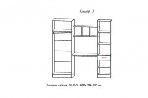 ЮНИОР-3 Уголок школьник (ЦРК.ЮНР.03) в Полевском - polevskoy.ok-mebel.com | фото 2