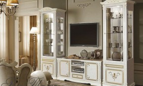 Витрина 1-дверная (11.321) Роза Талия (беж) в Полевском - polevskoy.ok-mebel.com | фото 2