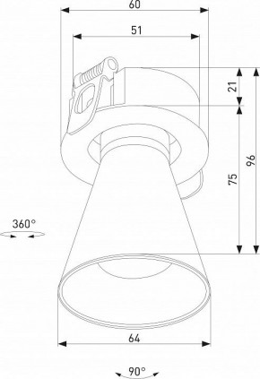 Встраиваемый светильник Elektrostandard Bell 25097/LED 8W 3000K белый в Полевском - polevskoy.ok-mebel.com | фото 5