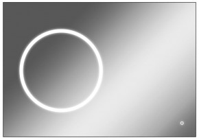 Зеркало Eclipse 100 black с подсветкой Sansa (SE1032Z) в Полевском - polevskoy.ok-mebel.com | фото